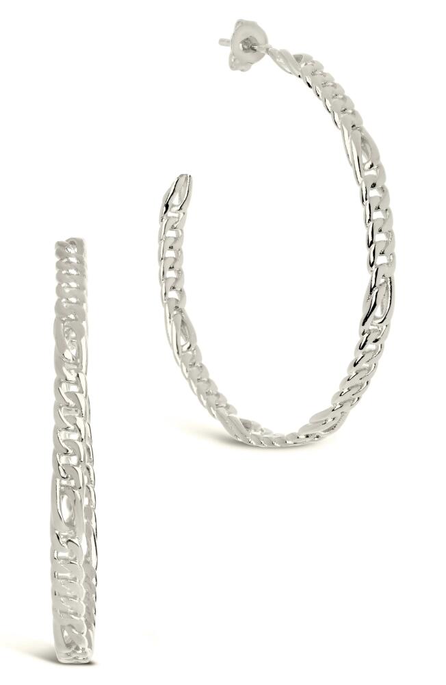 Sterling Forever Claudette Hoop Earrings in Silver Cover