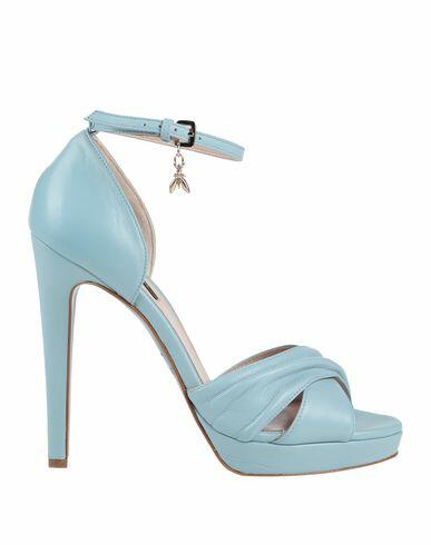 Patrizia Pepe Woman Sandals Sky blue Soft Leather Cover