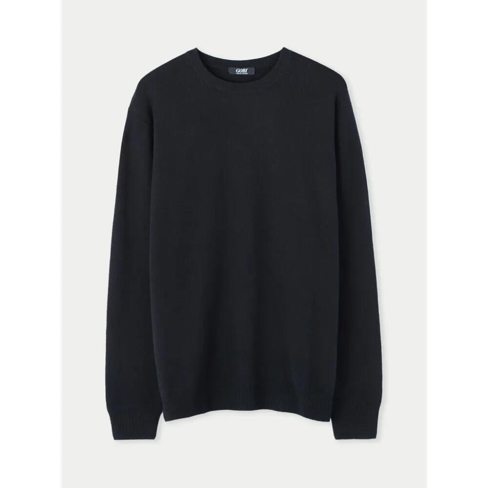 Gobi Cashmere Crew Neck Sweater in Black Cover