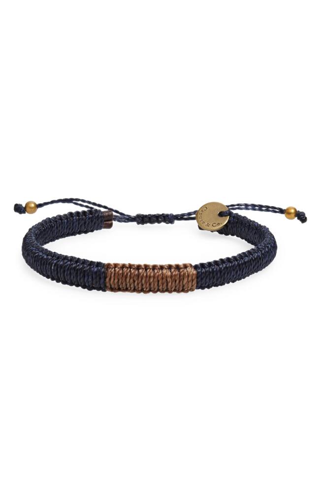 Caputo & Co. Men's Macramé Adjustable Bracelet in Navy Combo Cover