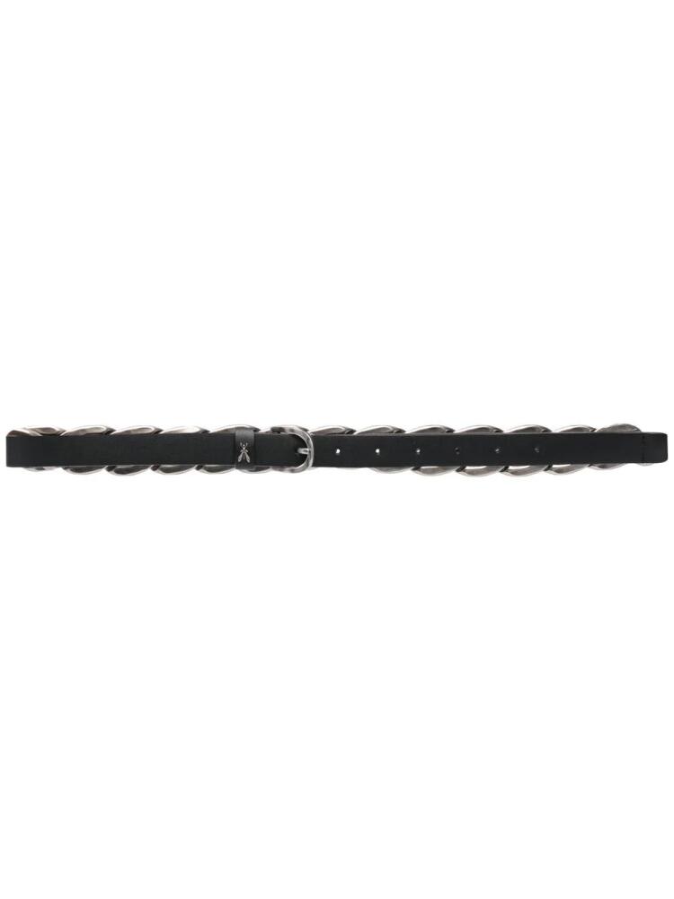 Patrizia Pepe chain-link detail leather belt - Black Cover