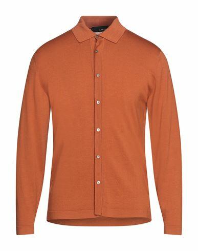 Lardini Man Cardigan Orange Wool, Silk, Cashmere Cover