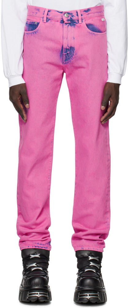 GCDS Pink Straight Fit Jeans Cover