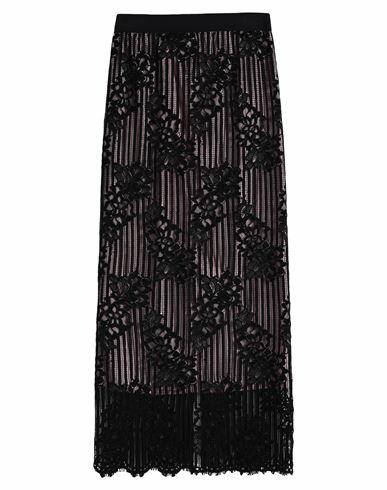 Pink Memories Woman Maxi skirt Black Viscose, Polyamide Cover