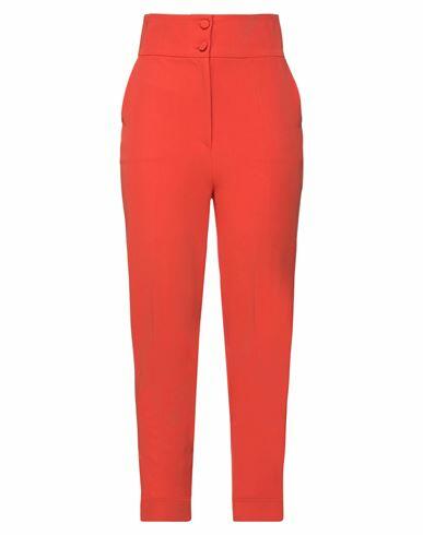 Actualee Woman Pants Orange Polyester, Elastane Cover