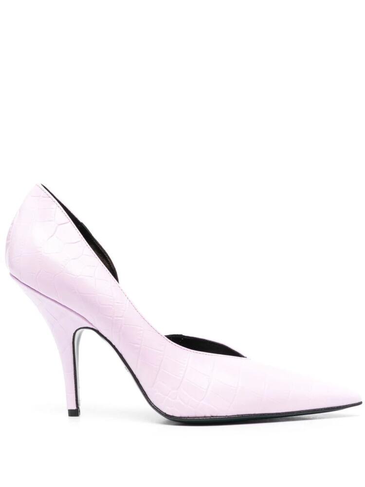 Patrizia Pepe minimal-shape leather pumps - Purple Cover