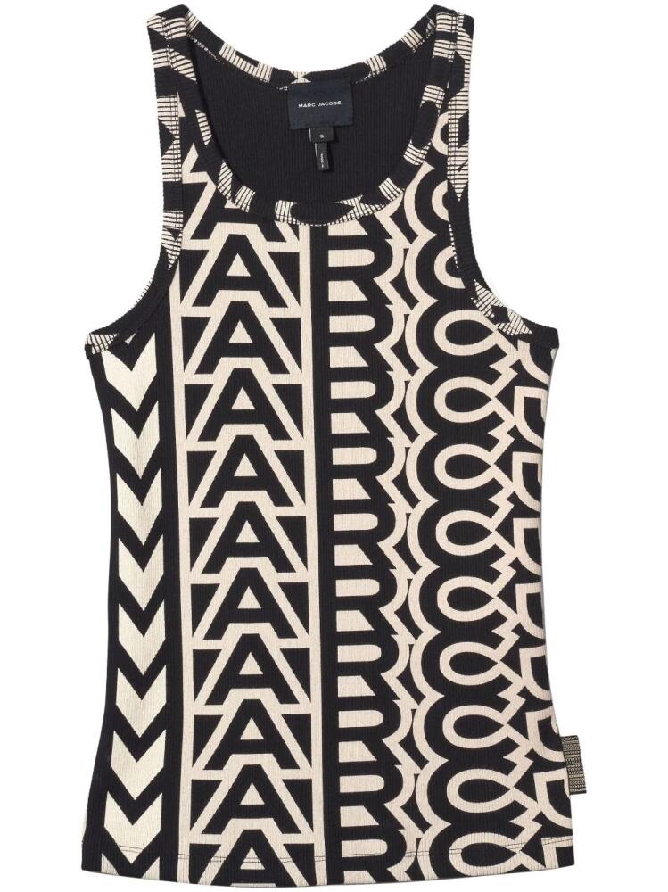 Marc Jacobs monogram-print ribbed tank top - Black Cover