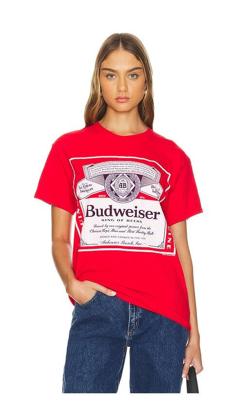 Junk Food Budweiser Label King Of Beers Tee in Red Cover