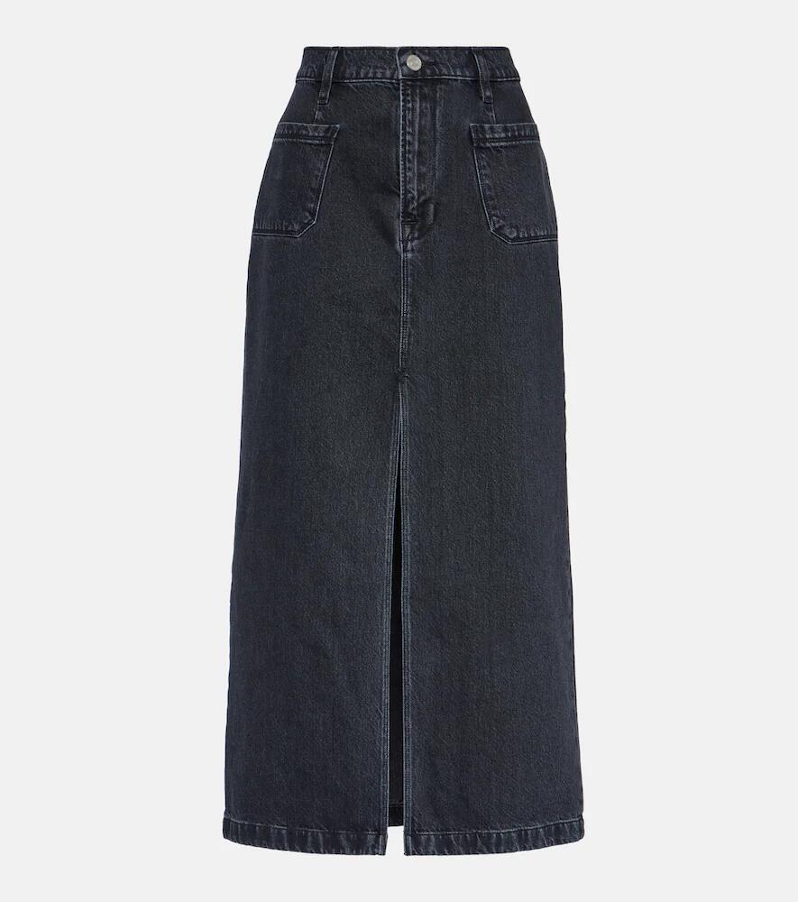 Frame Le Bardot denim midi skirt Cover