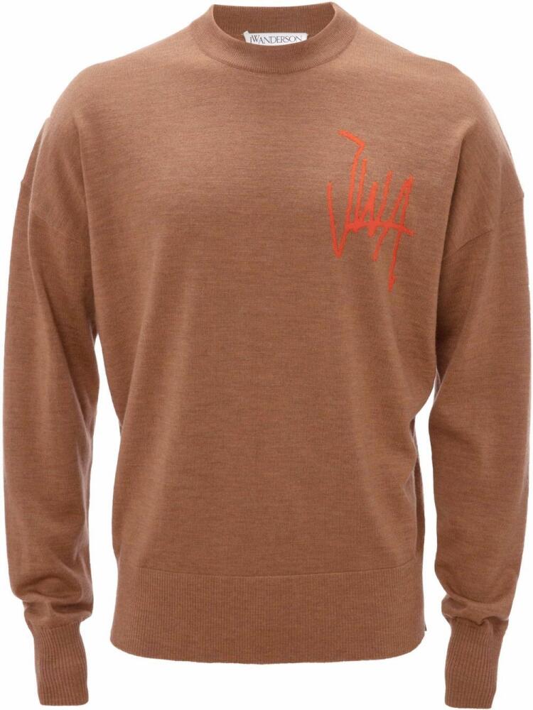 JW Anderson logo-embroidered jumper - Brown Cover