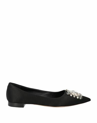 Rochas Woman Ballet flats Black Textile fibers Cover