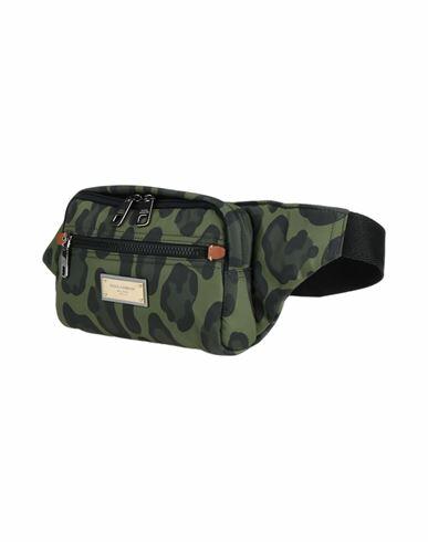 Dolce & gabbana Man Belt bag Military green Polyester, Calfskin Cover