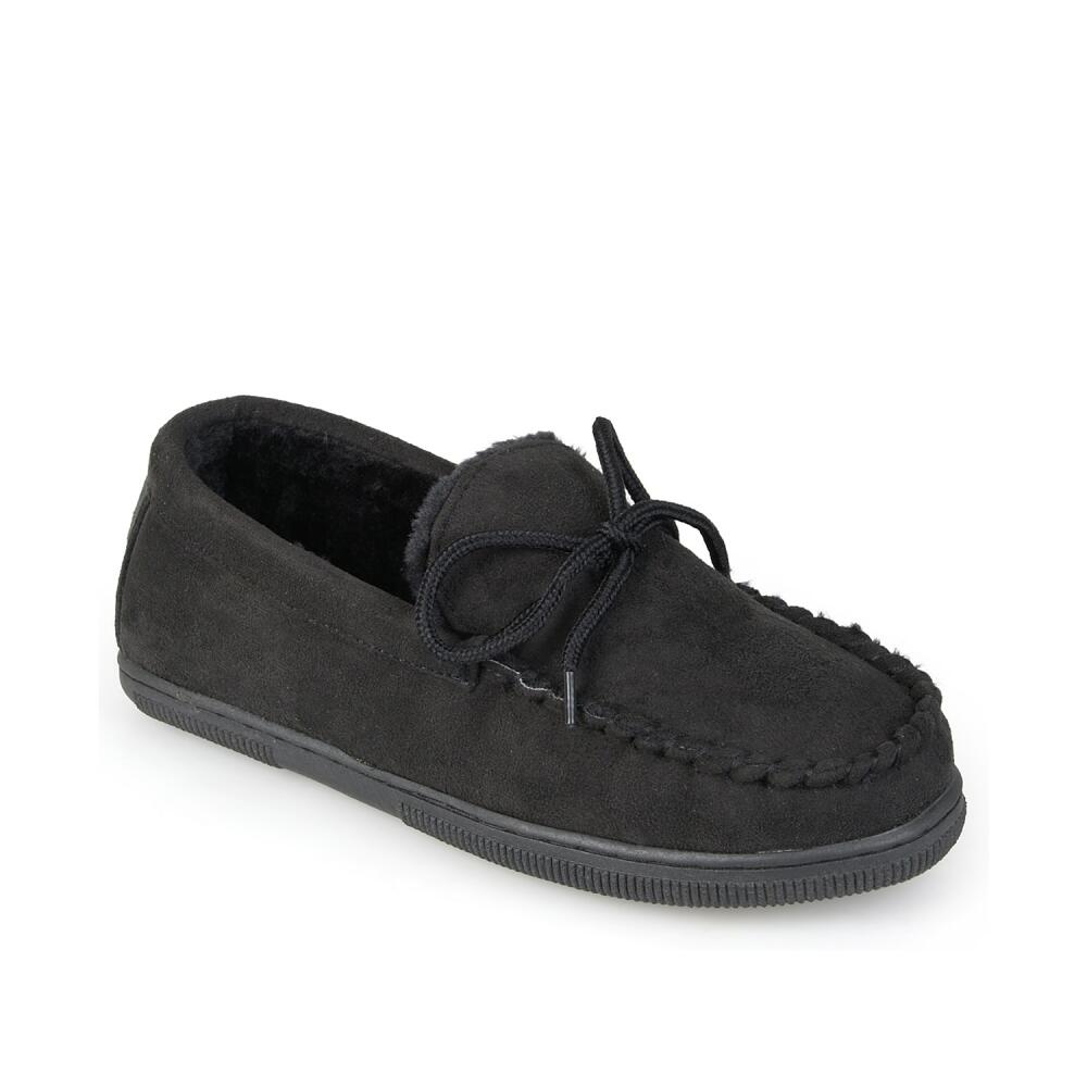 Vance Co. Boston Traveler Mocassin Slipper | Men's | Black Cover