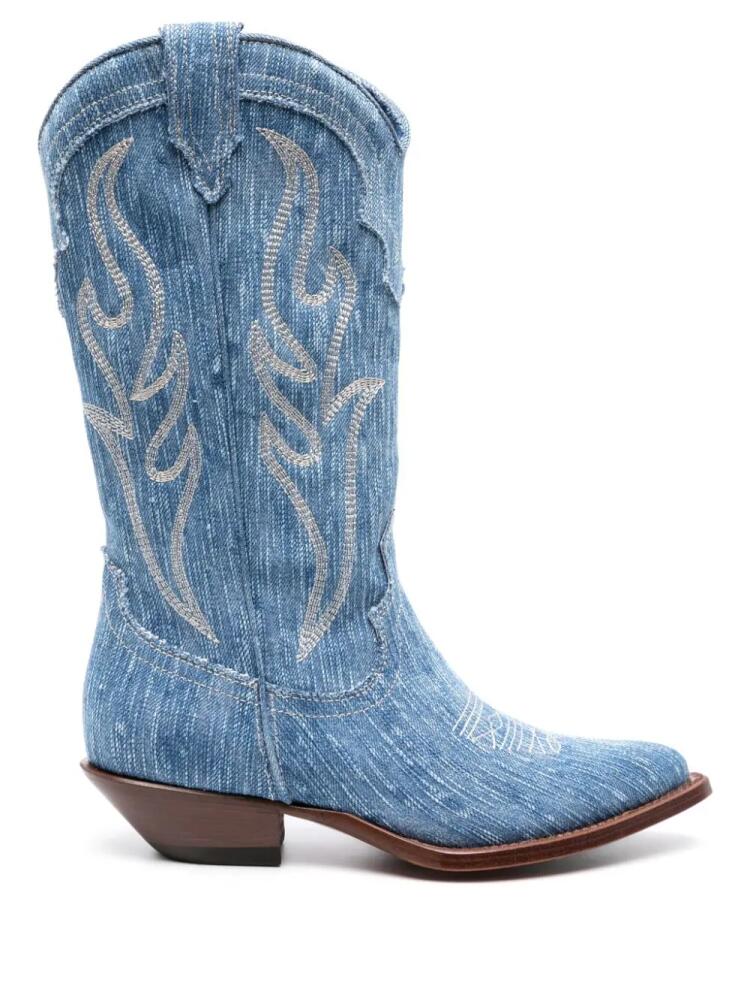 Sonora Santa Fe 40mm denim boots - Blue Cover