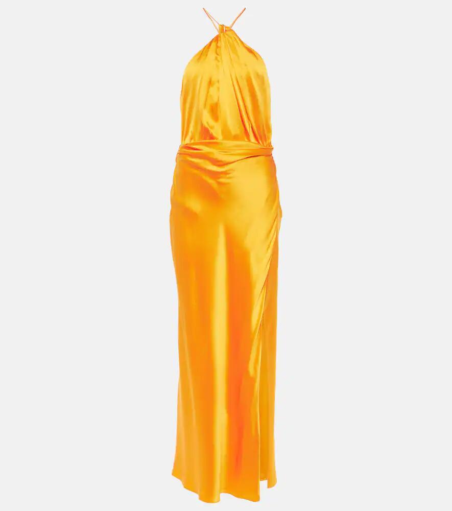 The Sei Asymmetric silk satin gown Cover