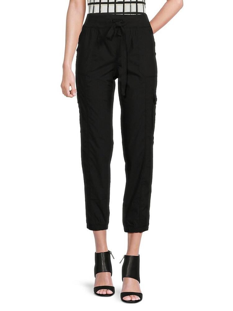 Calvin Klein Jeans Women's Cropped Cargo Joggers - Black Cover