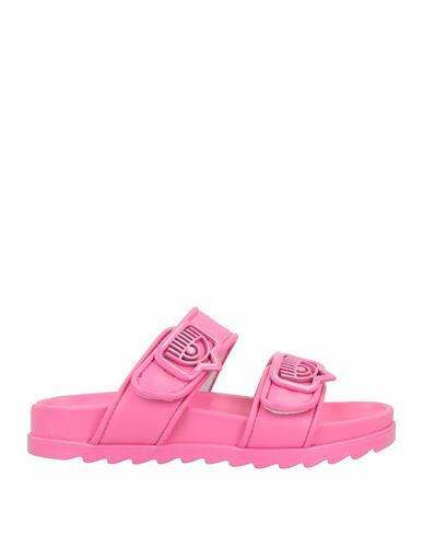 Chiara Ferragni Woman Sandals Fuchsia Textile fibers Cover