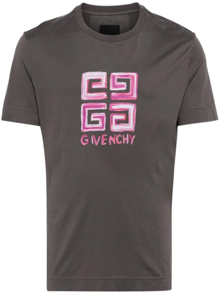 Givenchy 4G logo-print cotton T-shirt - Grey Cover