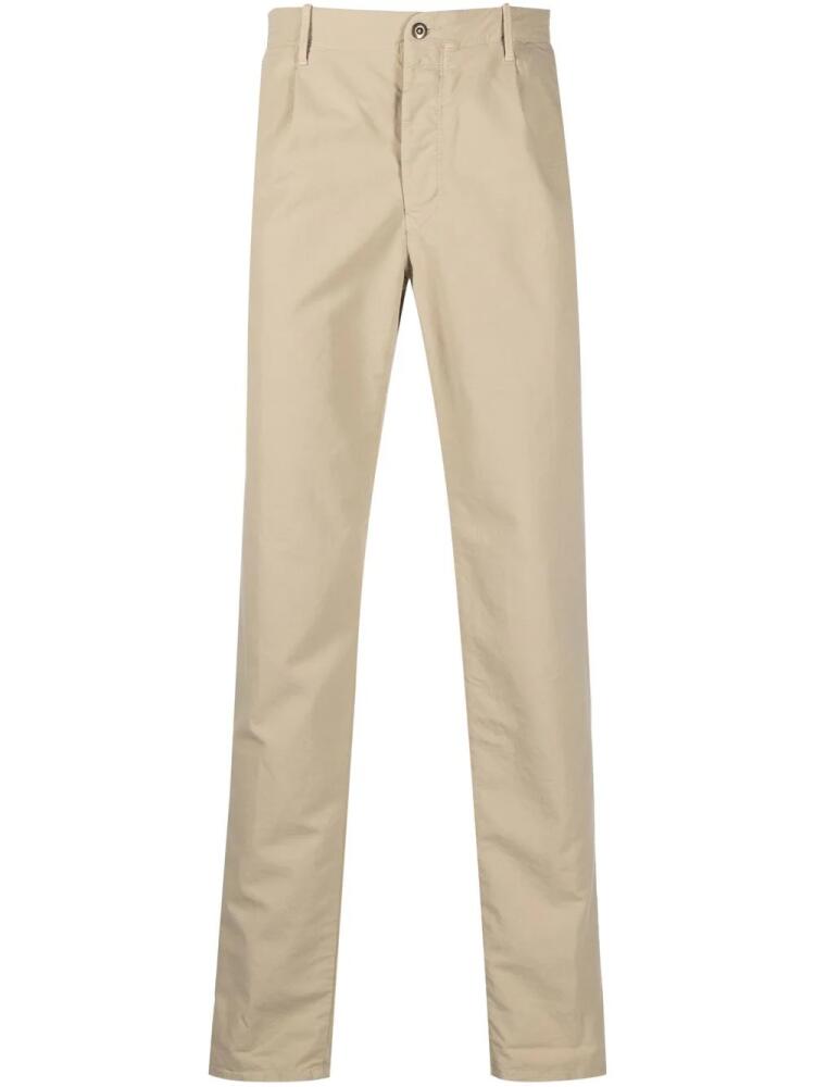 Incotex pleat-detail straight-leg trousers - Neutrals Cover