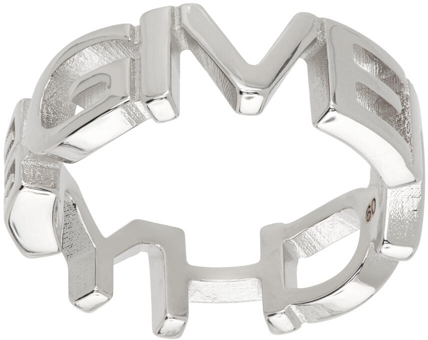 Givenchy Silver Letters Ring Cover