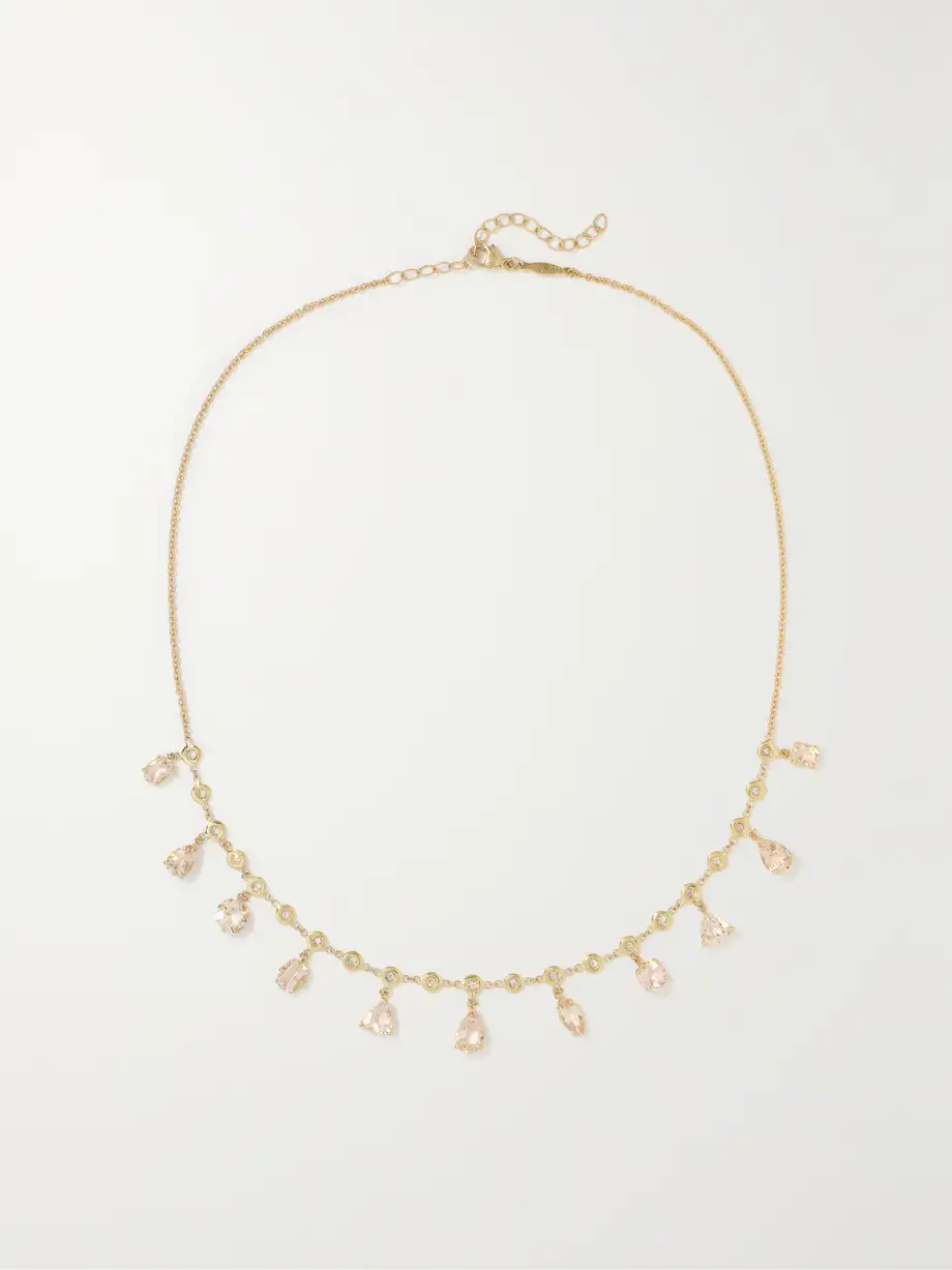 Jacquie Aiche - Shaker 14-karat Gold, Morganite And Diamond Necklace - One size Cover