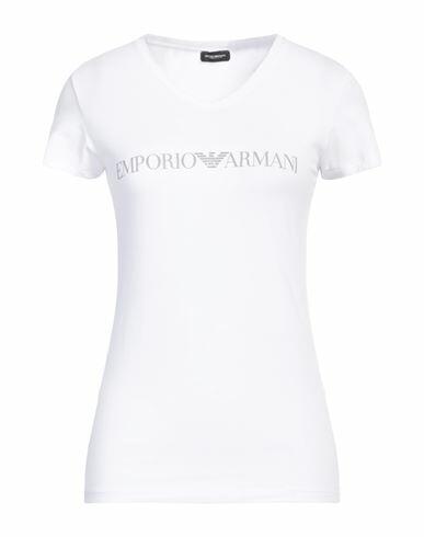 Emporio Armani Woman Undershirt White Cotton, Elastane Cover