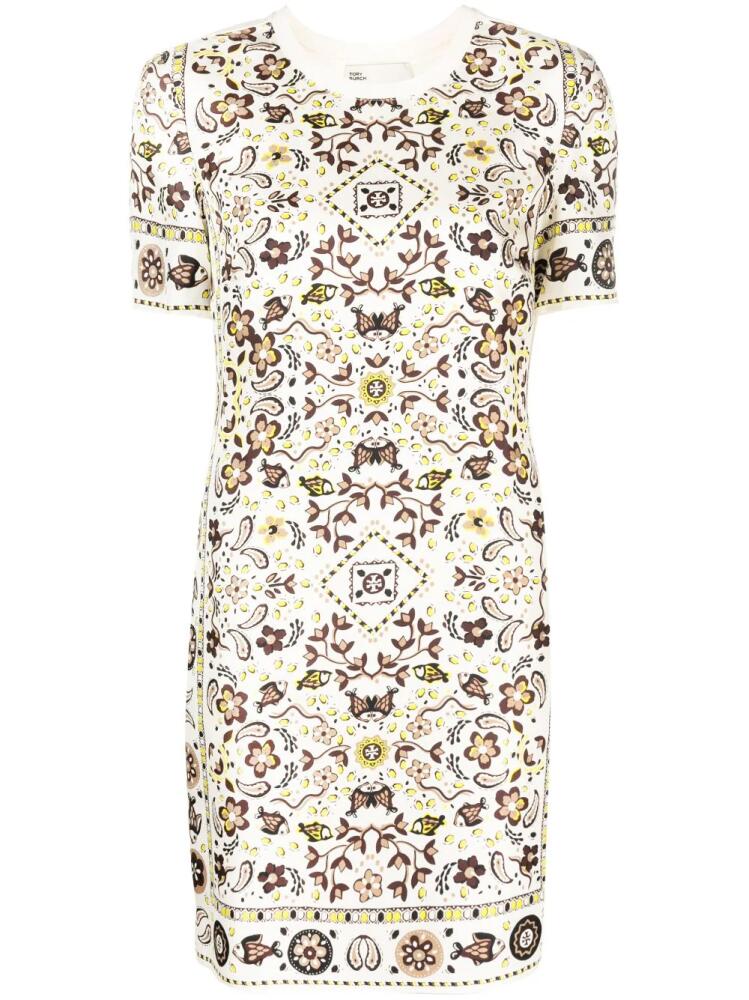 Tory Burch paisley-print silk dress - Neutrals Cover