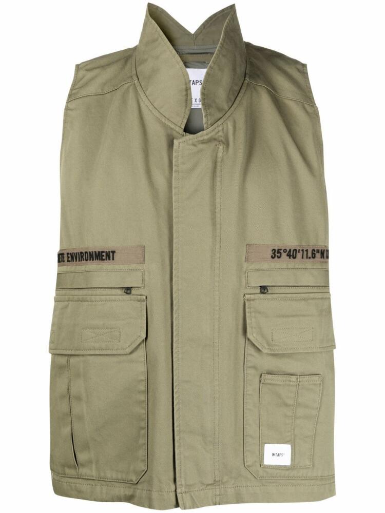 WTAPS Rep stand-up collar vest - Green Cover