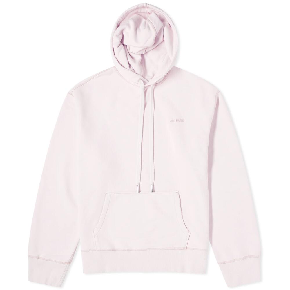 AMI Paris Women's AMI Fade Out Logo Hoodie in Pink Cover