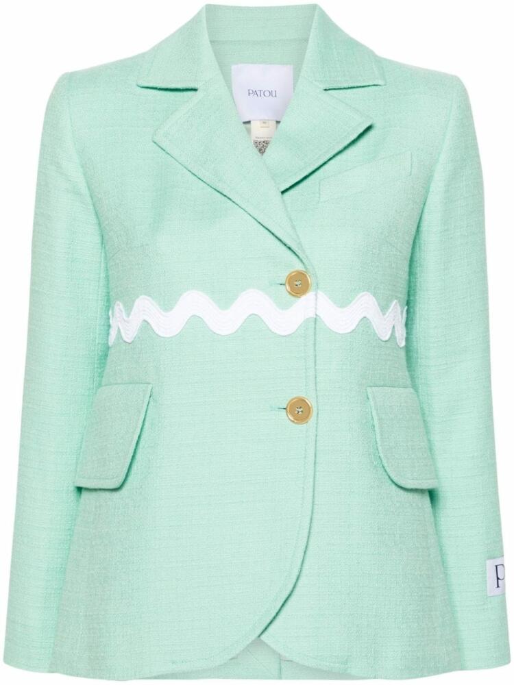 Patou Wave tweed blazer - Green Cover