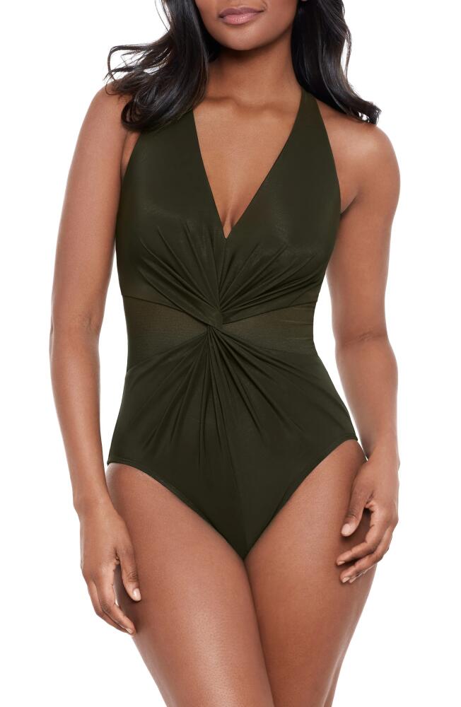 Miraclesuit Illusionist Wrapture One-Piece Swimsuit in Nori Cover