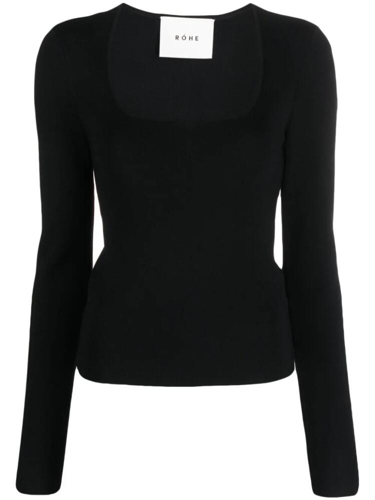 Róhe seamless square-neck jumper - Black Cover