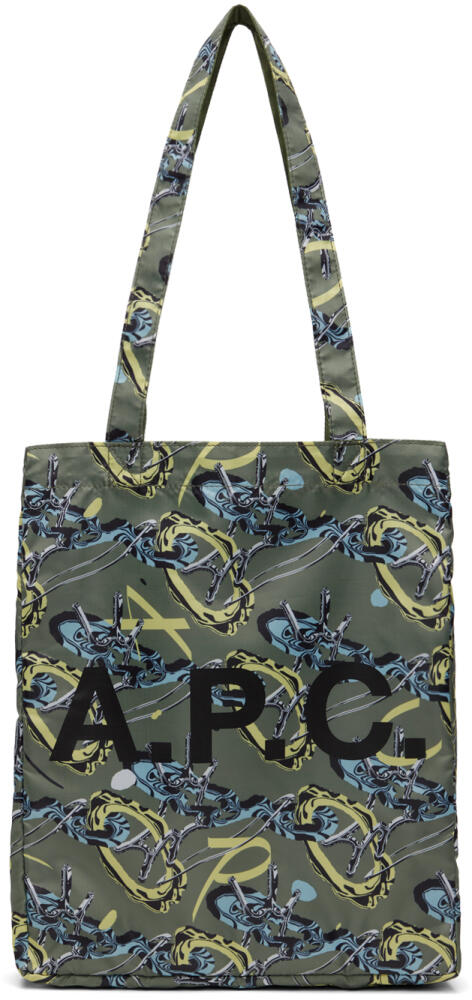 A.P.C. Khaki Lou Reversible Tote Cover