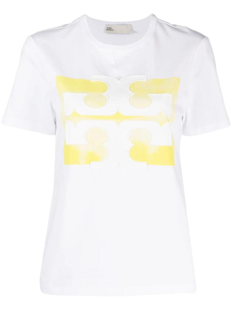 Tory Burch logo-patch cotton T-shirt - White Cover