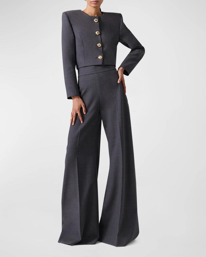 Carolina Herrera Ultra-High Waist Wide-Leg Trousers Cover