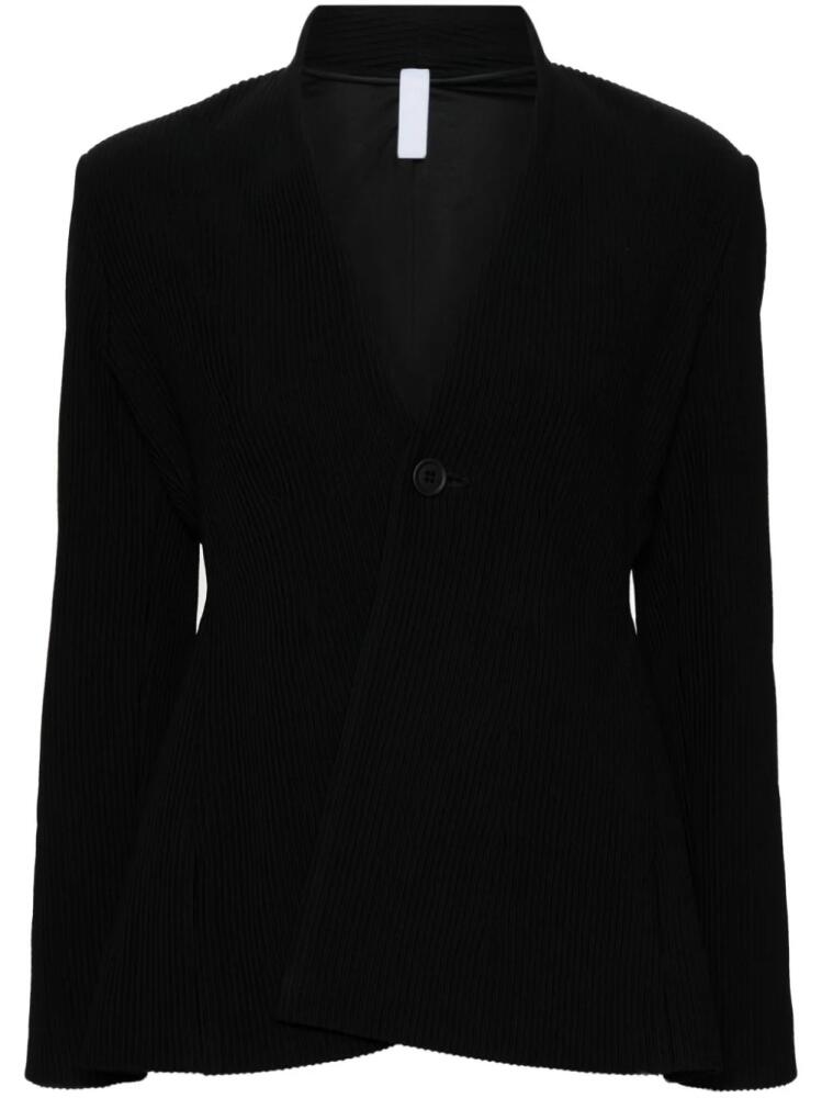 CFCL Hypha collarless textured blazer - Black Cover