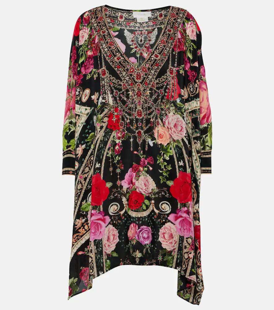 Camilla Embellished floral silk kaftan Cover