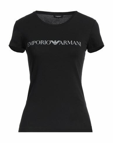 Emporio Armani Woman Undershirt Black Cotton, Elastane Cover