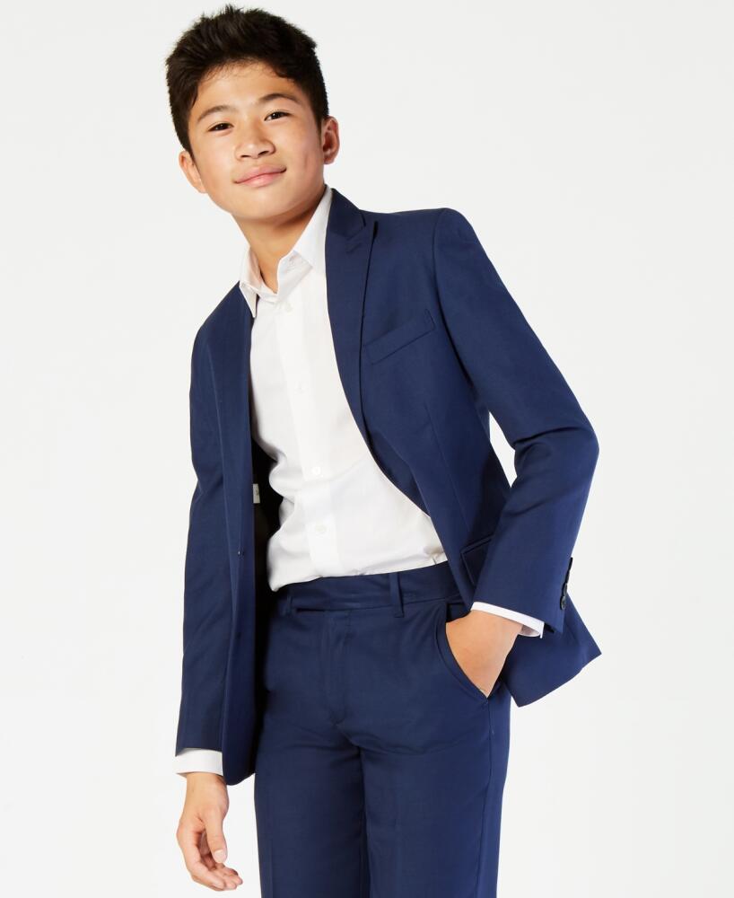 Calvin Klein Big Boys Slim-Fit Infinite Stretch Suit Jacket - Blue Cover