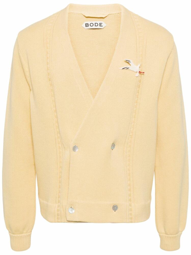 BODE double-breasted cotton cardigan - Yellow Cover