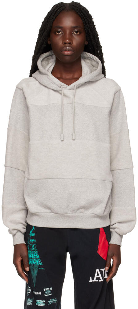 SUNNEI Gray Paneled Hoodie Cover