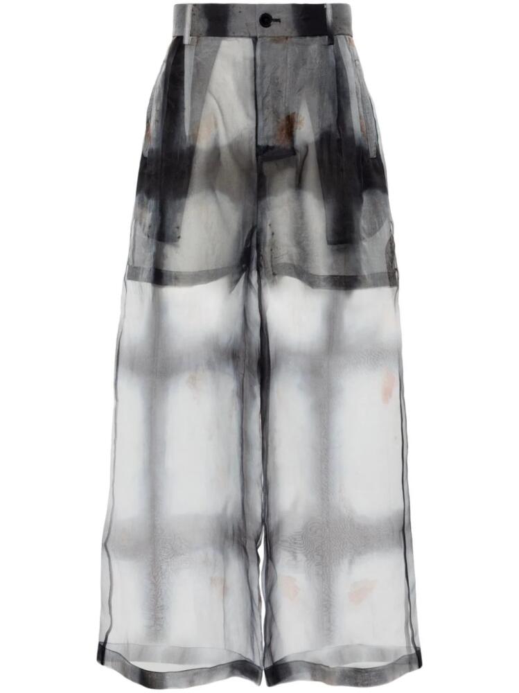 Feng Chen Wang high-waist wide-leg trousers - Grey Cover