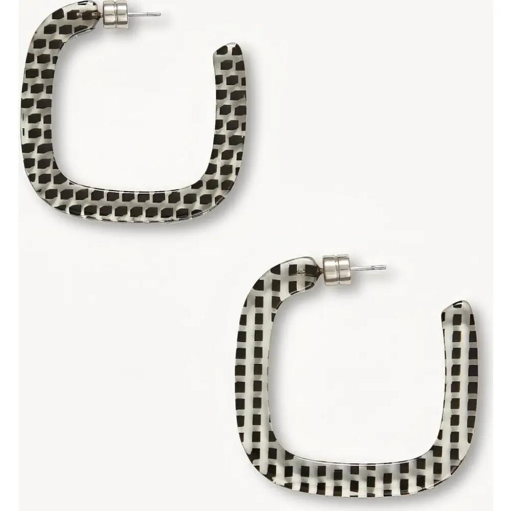 MACHETE Midi Square Hoops in Black Cover