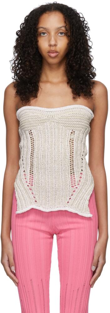 Marco Rambaldi White & Beige Cotton Tank Top Cover