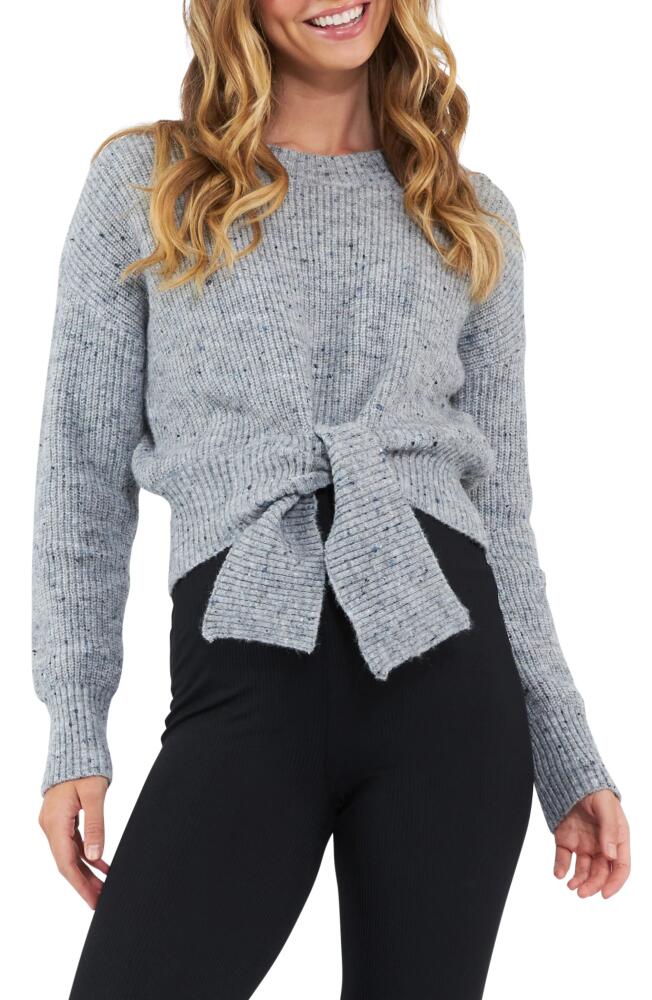 Ripe Maternity Bonnie Tie Front Maternity/Nursing Sweater in Grey Marle Cover