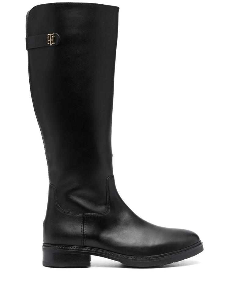 Tommy Hilfiger knee-length leather boots - Black Cover