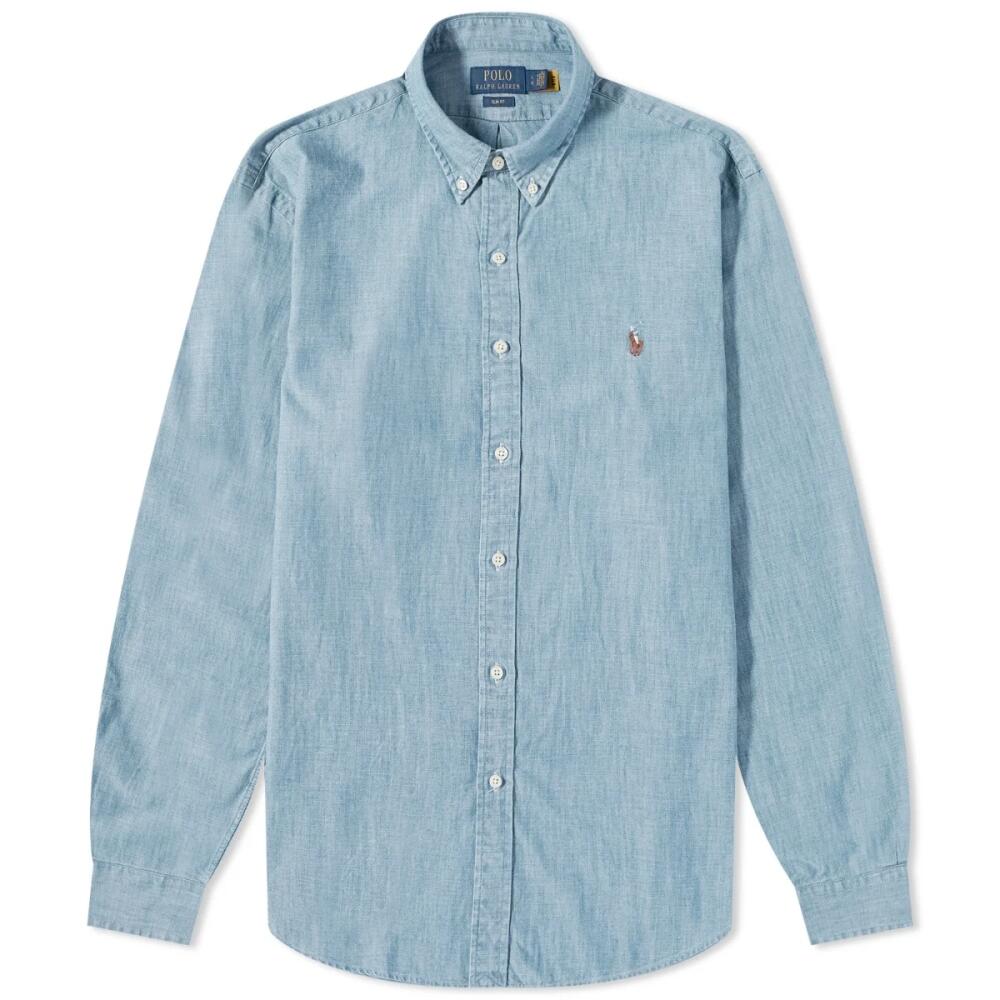 Polo Ralph Lauren Men's Slim Fit Button Down Shirt in Chambray Cover