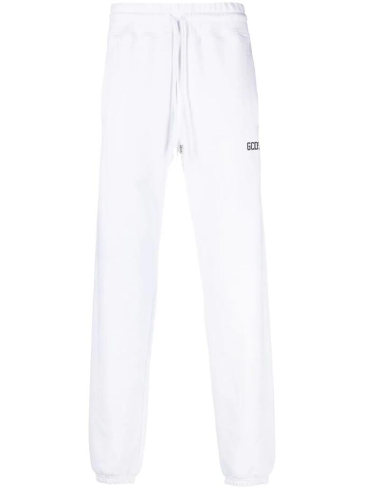 GCDS tapered-leg drawstring trousers - White Cover