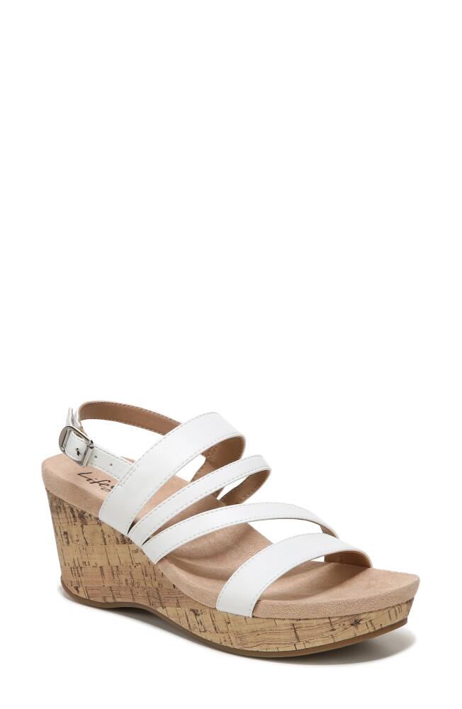 LifeStride Discover Wedge Sandal in White Cover