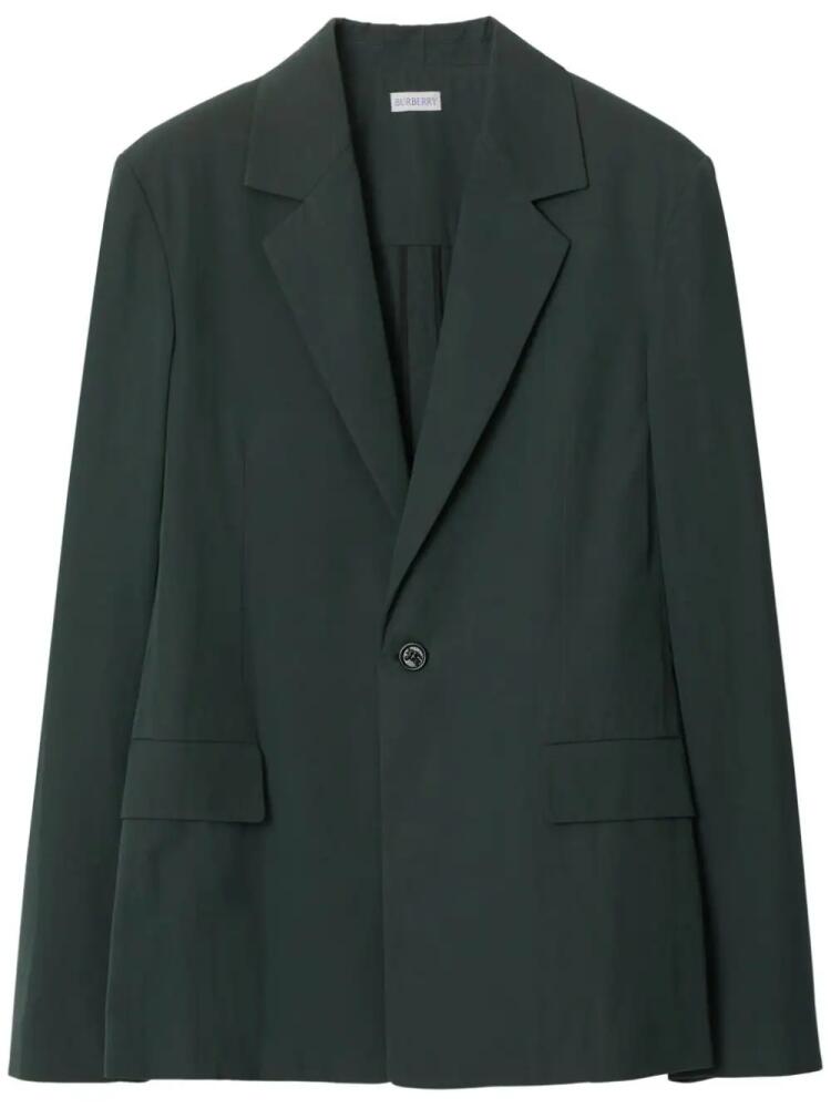 Burberry single-breasted wool blazer - Green Cover